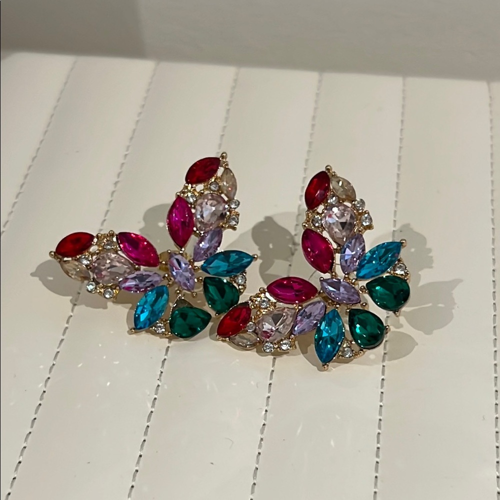 Elegant Multicolor Gemstone Earrings